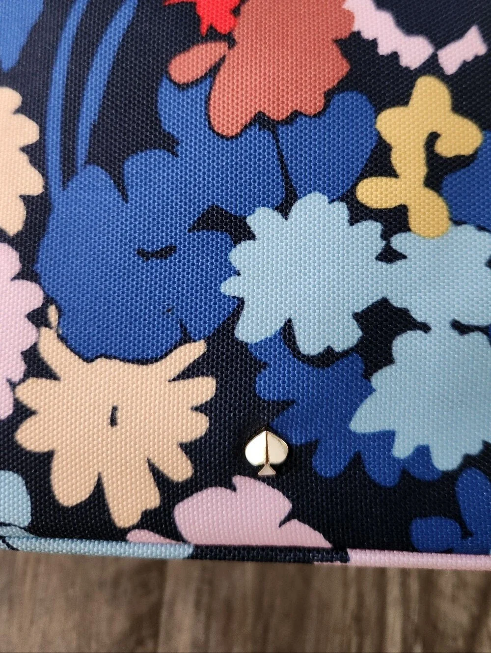 Kate Spade Swing Floral Navy Zippered Lunch Tote